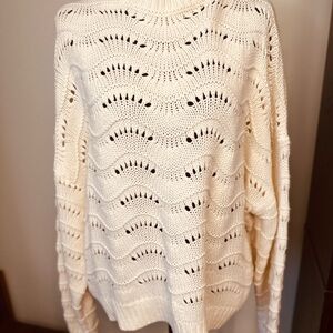 SHEIN Cream Turtleneck Sweater